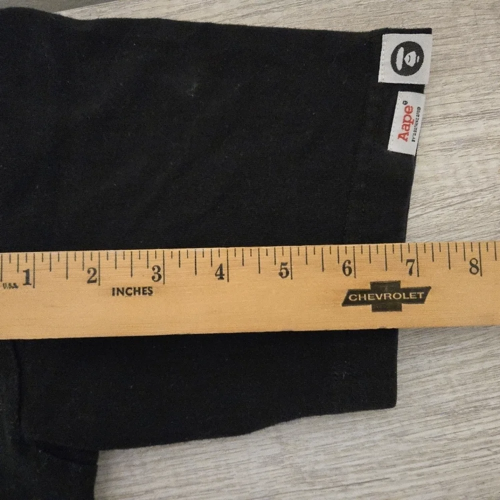 AAPE by A Bathing Ape Black 'AAPE Universe' T Shirt Mens Size Small Authentic